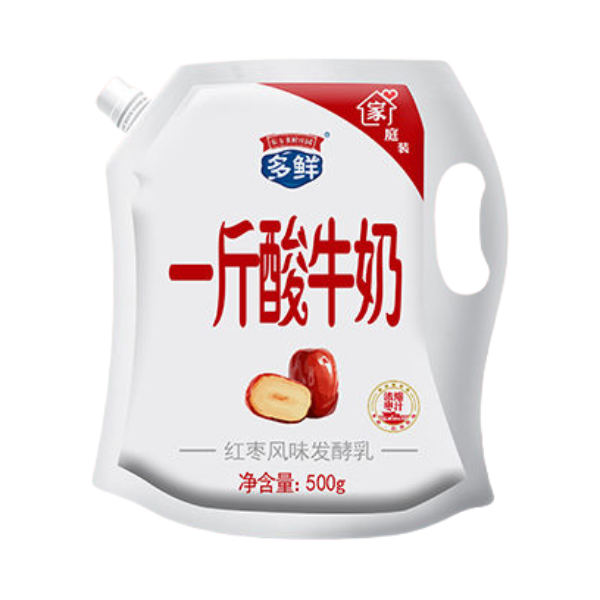 推荐商品：东方多鲜庄园 一斤酸牛奶 红枣风味 500g 袋装