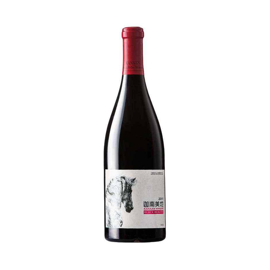 推荐商品：KANAAN WEINERY/迦南美地 黑骏马 赤霞珠美乐 干红葡萄酒 750ml 15%vol 瓶装