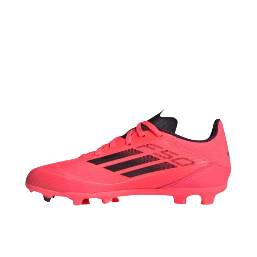 推荐商品：adidas F50 League FG/MG 中端 混钉 人造草坪 足球鞋 大童/红色 