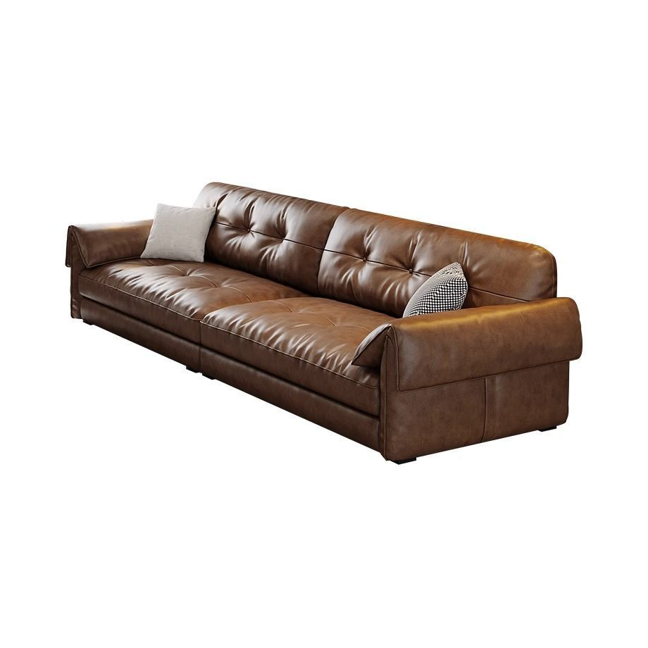 推荐商品：筱琰 意式极简风 接触面真皮 直排皮艺沙发