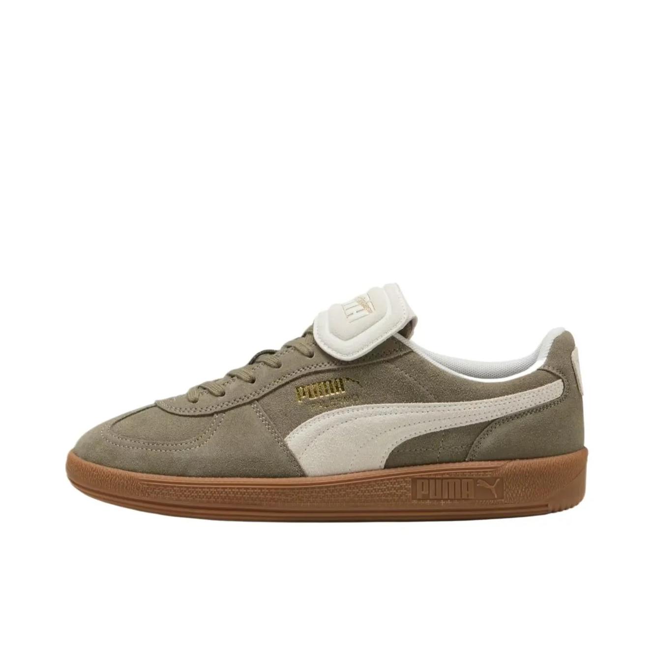 推荐商品：【朴彩英同款】 Puma/彪马 Palermo Og T头鞋 德训鞋 运动休闲鞋 时尚潮流拼接舒适百搭薄底复古 深绿色/白色