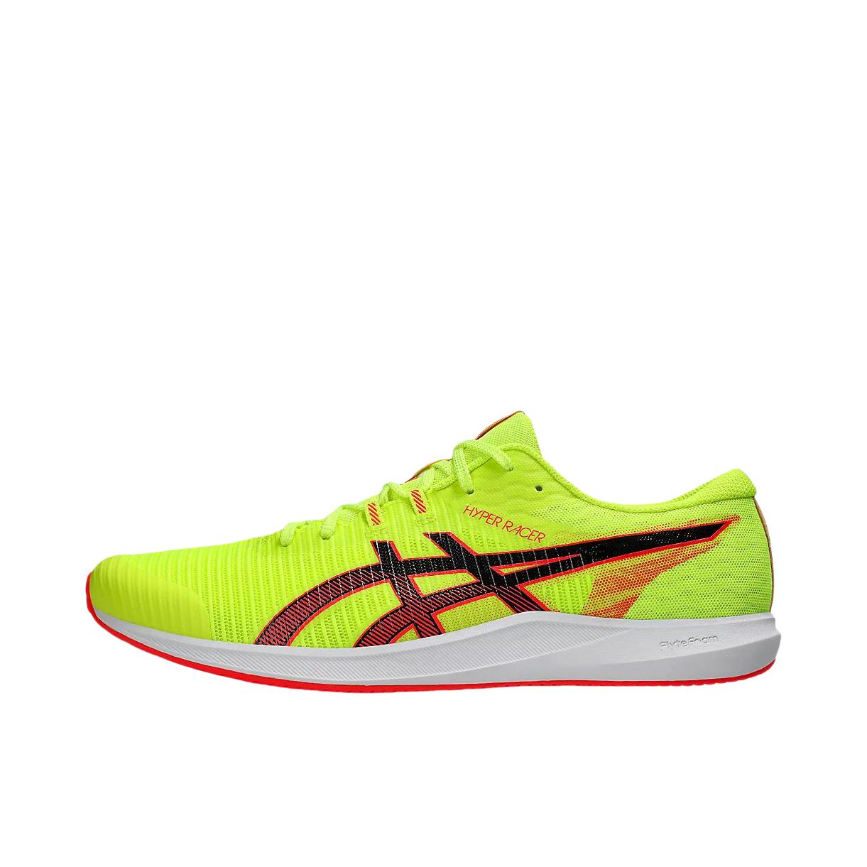 推荐商品：Asics/亚瑟士 Hyper Racer 防滑耐磨 舒适透气 低帮 训练 圆头 时尚百搭 跑鞋 安全黄/黑色