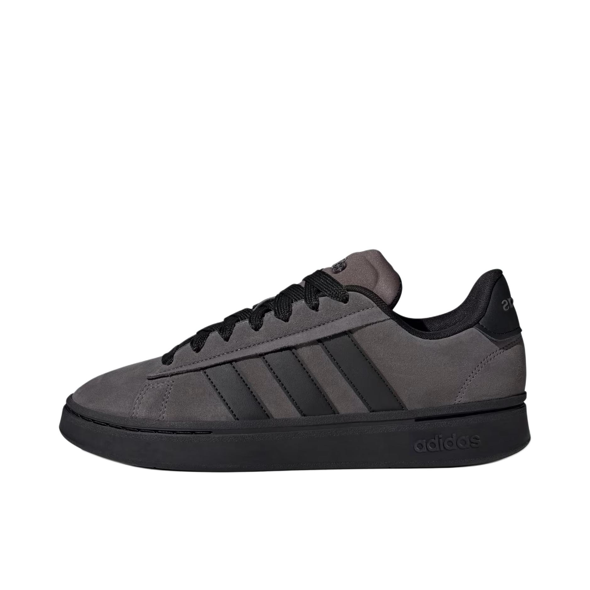 推荐商品：adidas Grand Court Alpha 面包鞋 板鞋 减震透气防滑耐磨百搭复古轻运动薄底贴合 深灰色