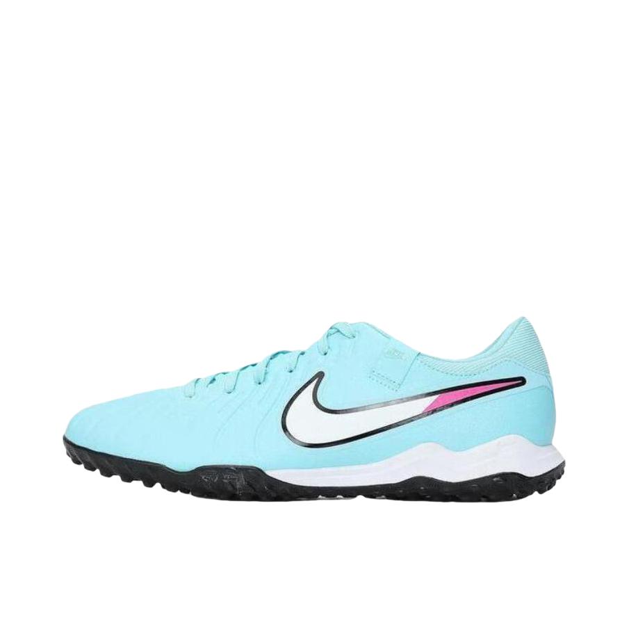 推荐商品：Nike Tiempo Legend 10 Academy TF 中端 胶质碎钉 人造草地 防滑减震耐磨 足球鞋 蓝色