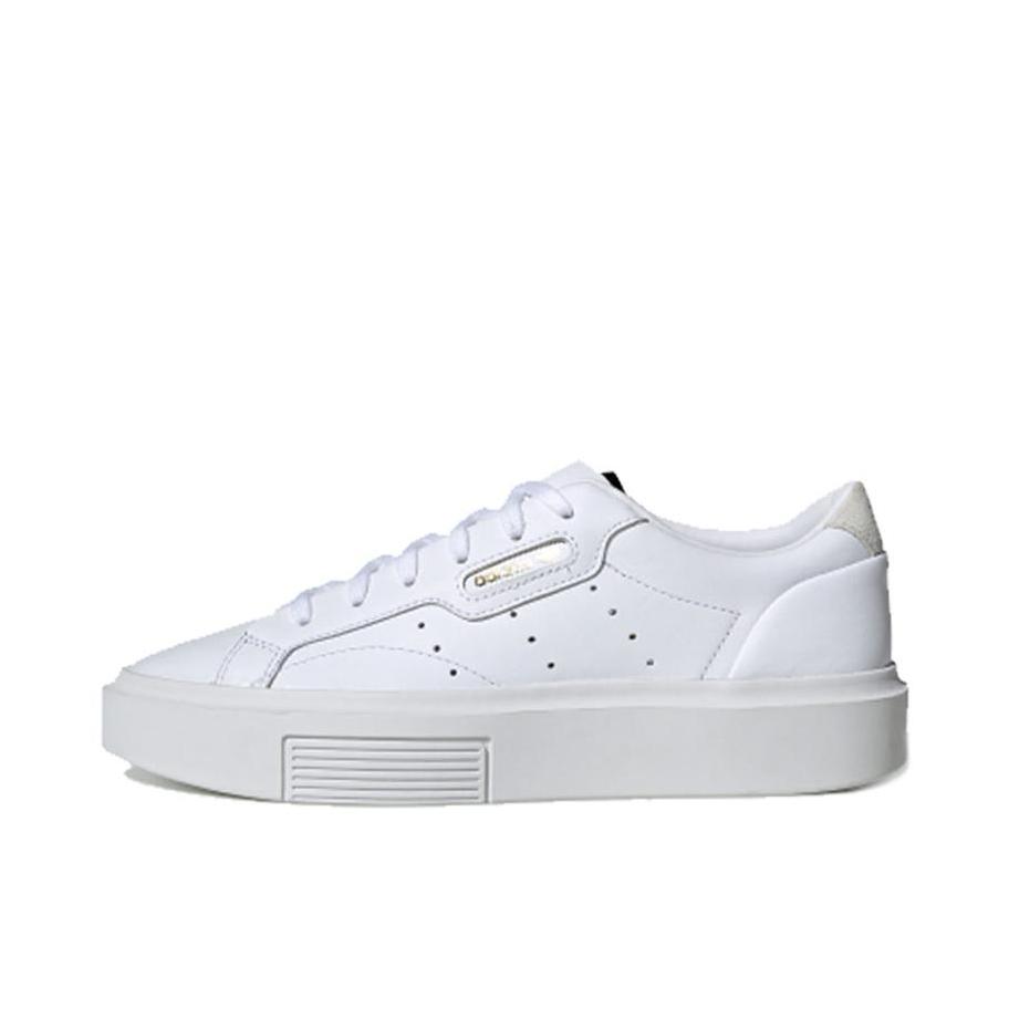 推荐商品：adidas Sleek 板鞋 时尚经典复古舒适百搭防滑耐磨轻便透气耐用包裹性 白色