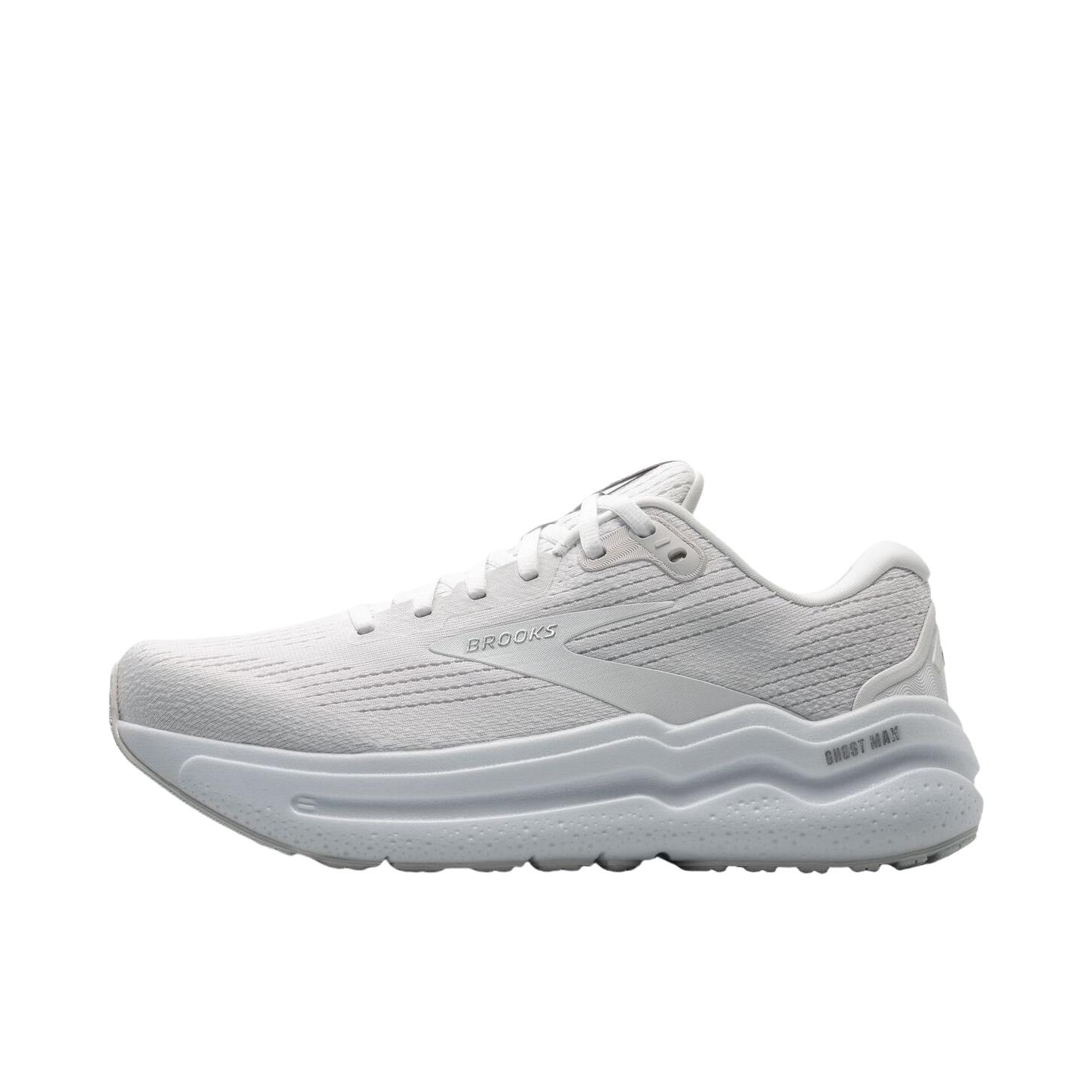 推荐商品：Brooks/布鲁克斯  Ghost 幽灵 Max 2  注氮 舒适缓震 防滑耐磨 厚底 平衡支撑 百搭 马拉松  跑鞋 白色
