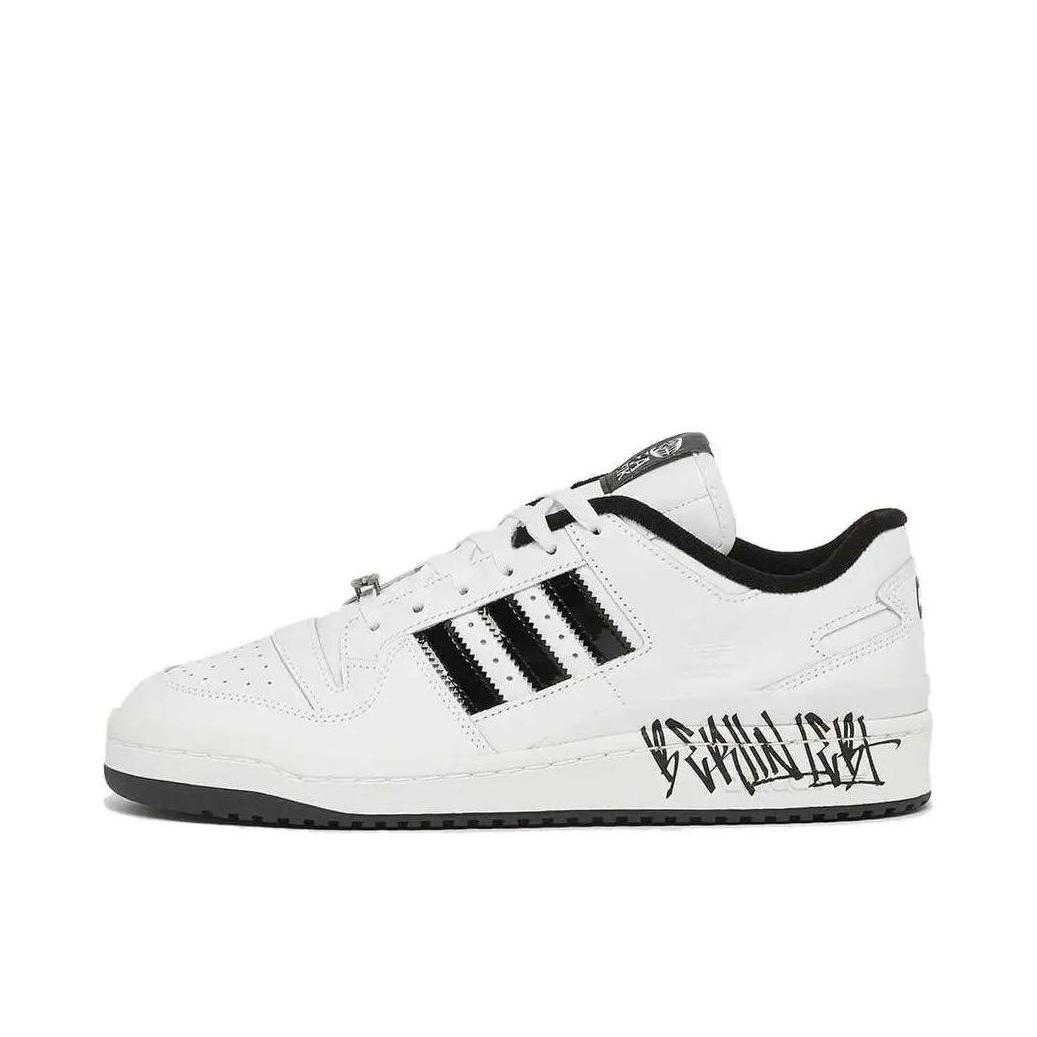 推荐商品：adidas Originals FORUM LOW 板鞋 复古城市风舒适防滑耐磨篮球风增高薄底 Capital Bra联名/白色/黑色