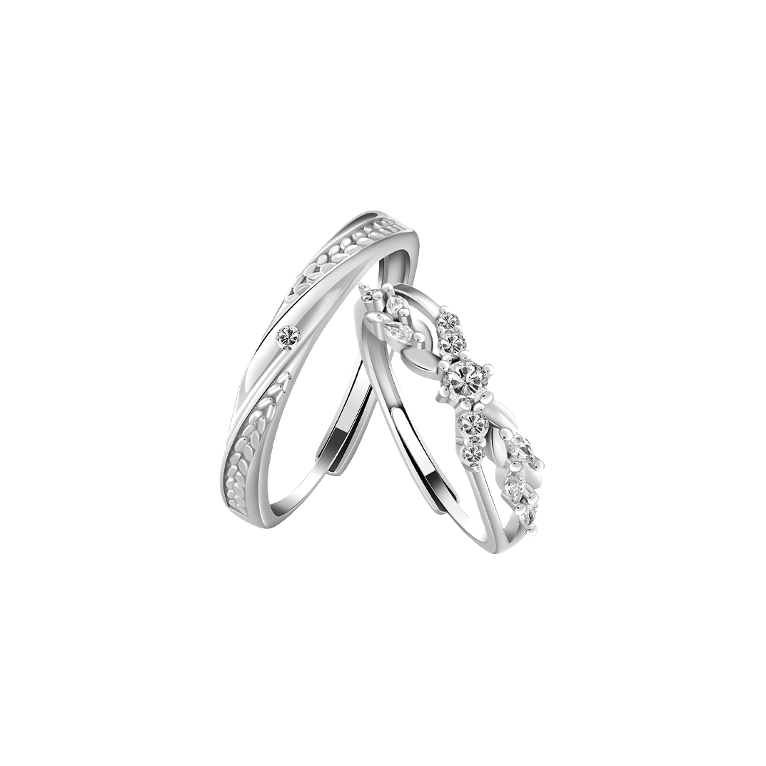 推荐商品：KOOKISS 麦向幸福可调节S925银情侣戒指 KK0417