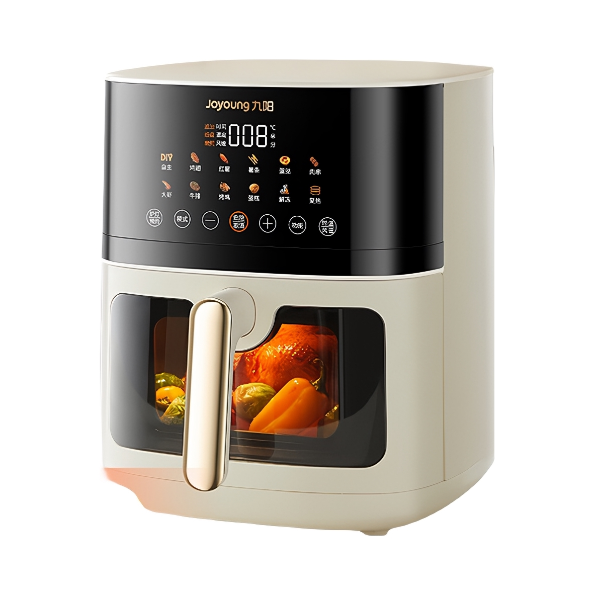 推荐商品：Joyoung/九阳 空气炸锅 6.5L 全自动 上下加热 可视 无油 触控 多功能 煎炸 低脂 免翻面 双热源 炎烤 全息
