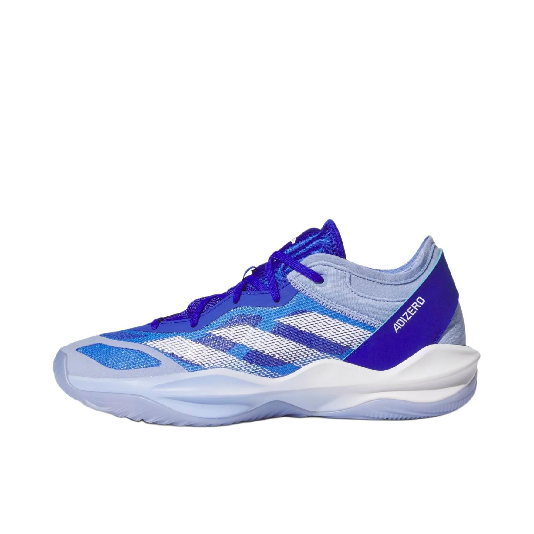 推荐商品：adidas Adizero Select 2.0 篮球鞋 减震耐磨圆头训练比赛 蓝色
