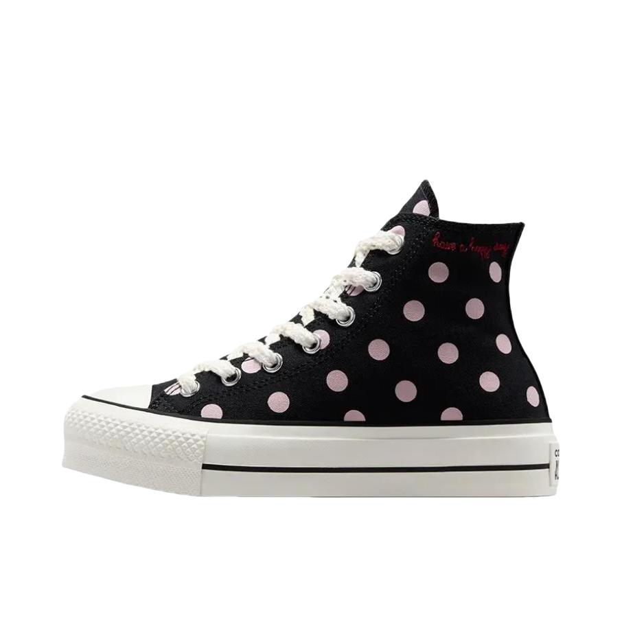 推荐商品：Converse/匡威 Chuck Taylor All Star 帆布鞋 常青款轻便防滑耐磨百搭复古圆头减震贴合高帮 女款/黑色/粉色 