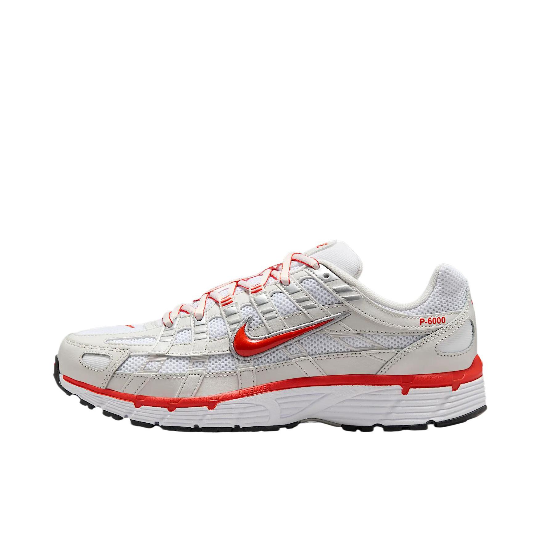 推荐商品：Nike P-6000 CNPT 运动休闲鞋 机能风跑鞋风舒适缓震防滑耐磨时尚潮流复古贴合网面支撑圆头 白色/红色