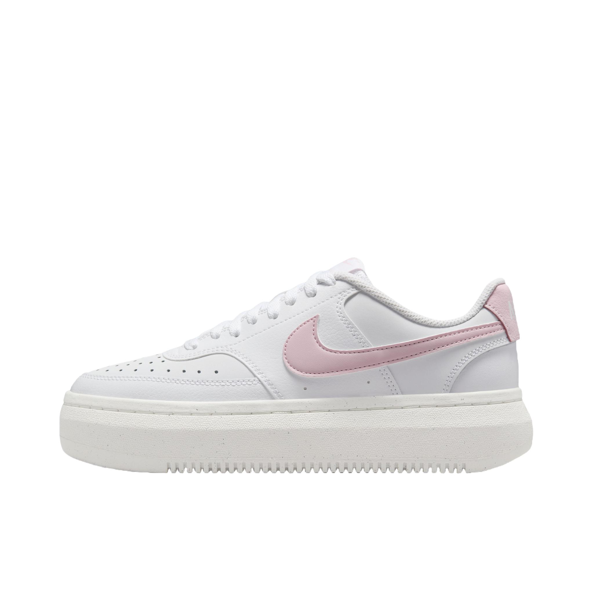 推荐商品：Nike Court Vision 1 Alta 板鞋 缓震舒适轻便耐磨厚底增高 白色/泡沫粉