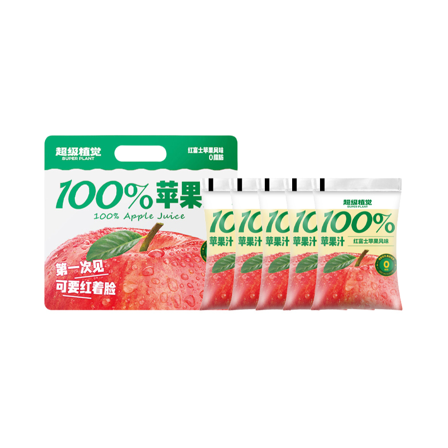 推荐商品：SUPER PLANT/超级植觉 100%苹果汁 红富士苹果风味 180g 袋装