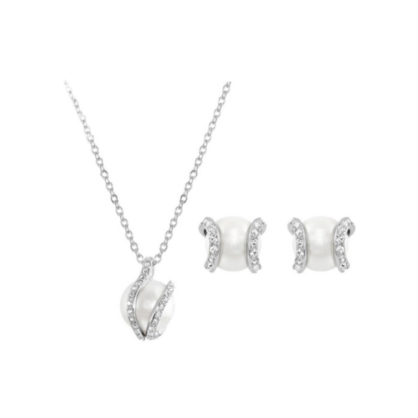 Swarovski/施华洛世奇 珍珠耳钉项链套装 1081922