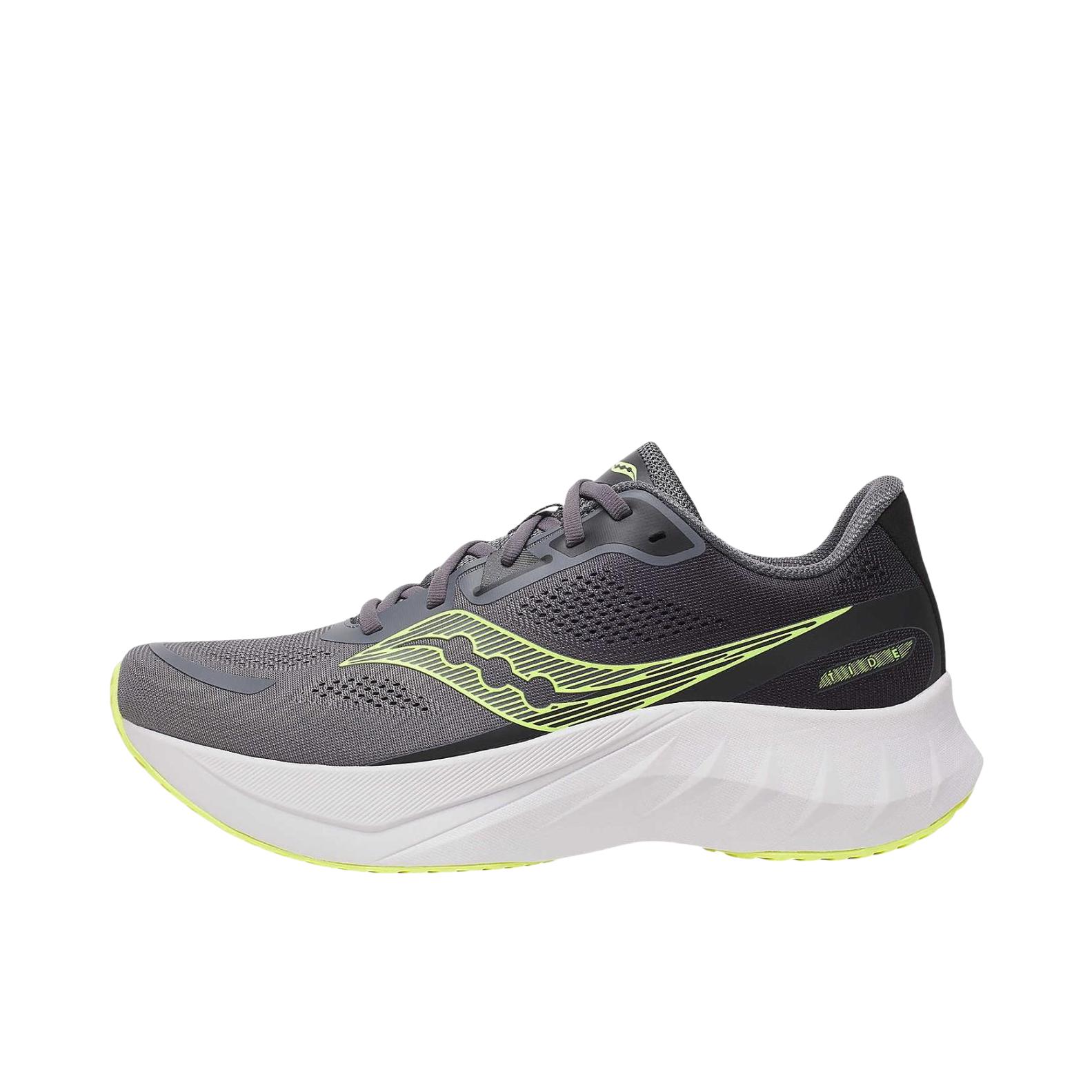 推荐商品：Saucony/索康尼  Tide 浪潮 2  助推 回弹 减震透气 防滑耐磨 稳定支撑 网布 慢跑  跑鞋 灰色/黑色