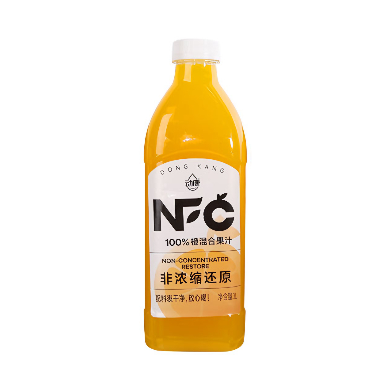 推荐商品：动康 NFC100%橙混合果汁 非浓缩还原 1L 瓶装