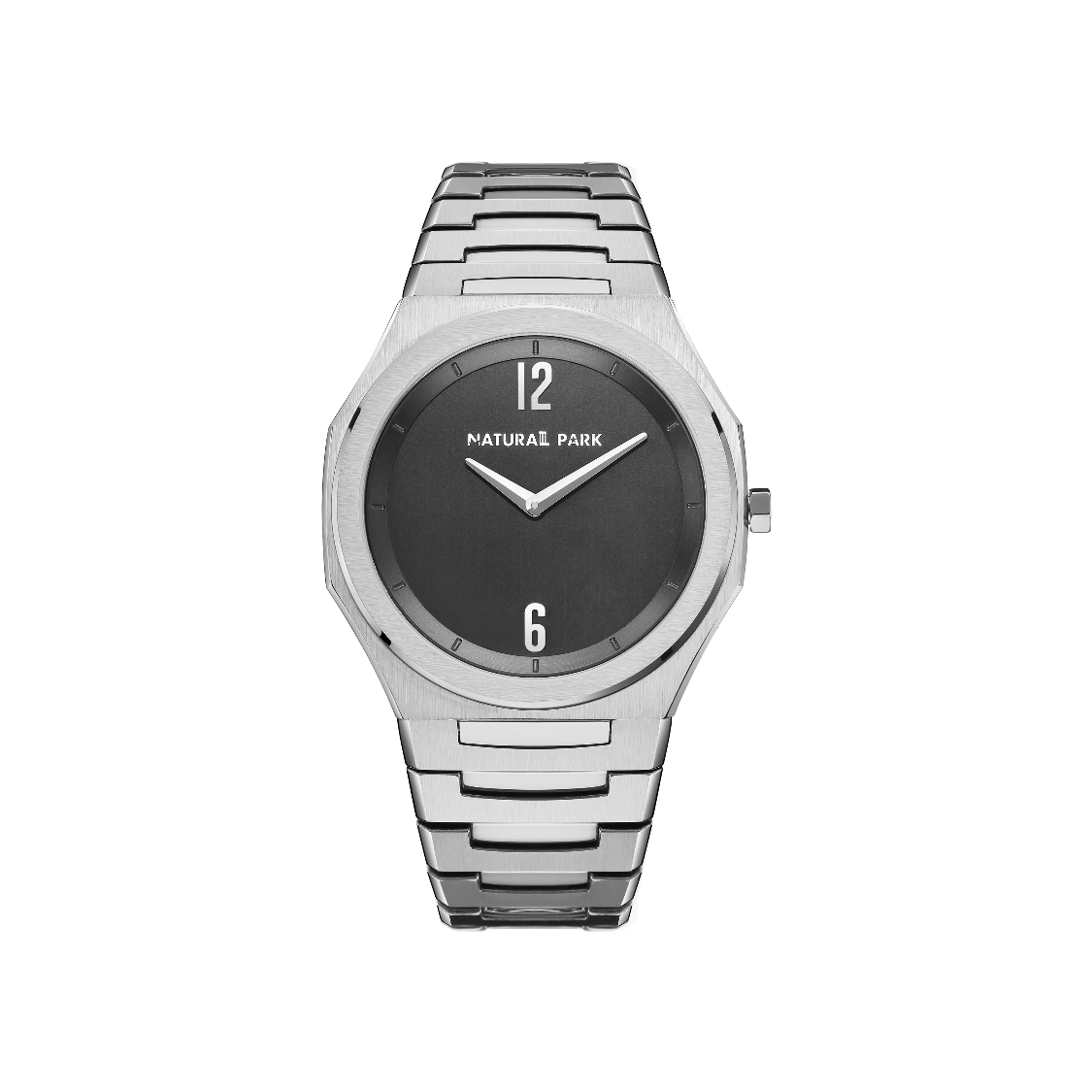 推荐商品：natural park 不锈钢表带时尚超薄简约石英男士手表