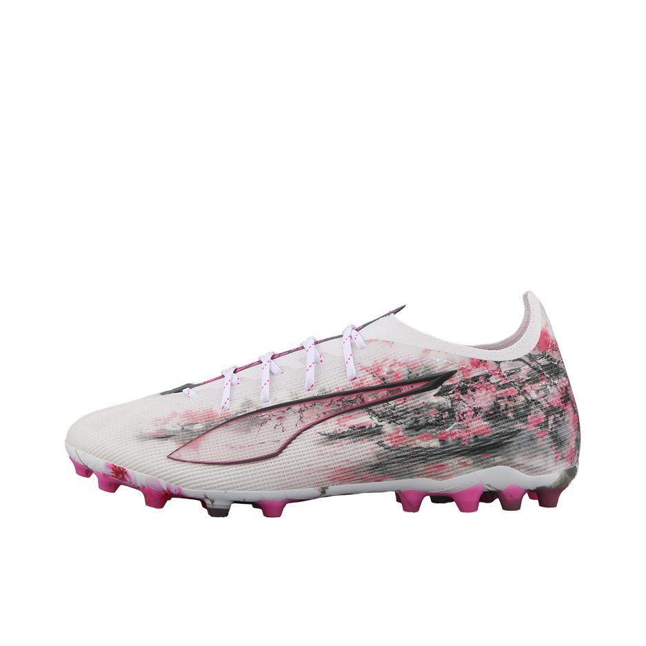 推荐商品：Puma/彪马  ULTRA 5 PLAY MG  短钉 人造草 防滑耐磨 舒适 低帮 钉鞋 支撑 胶质  足球鞋 白色/粉色/黑色