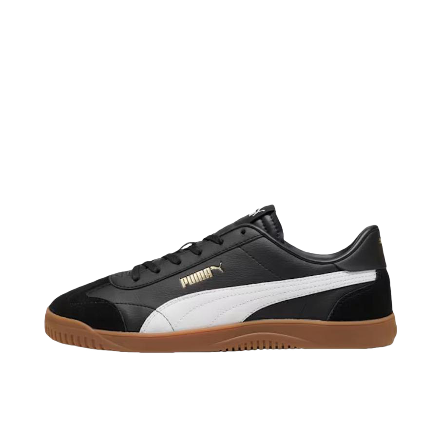 推荐商品：Puma/彪马 Club 5v5 板鞋 T头拼接复古百搭防滑耐磨薄底舒适缓震 黑色/白色/银色