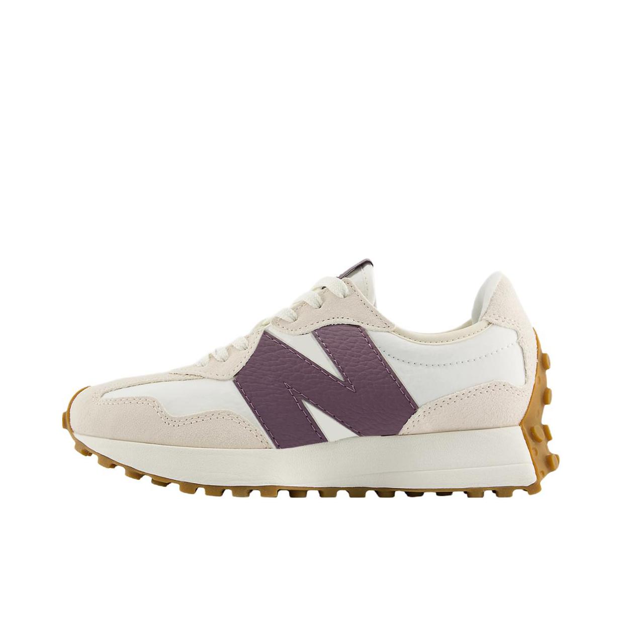 推荐商品：【IU同款】 New Balance 327 跑鞋 舒适复古防滑耐磨休闲透气减震拼接运动防水织物慢跑圆头 B宽/女款/白色/深酒红色