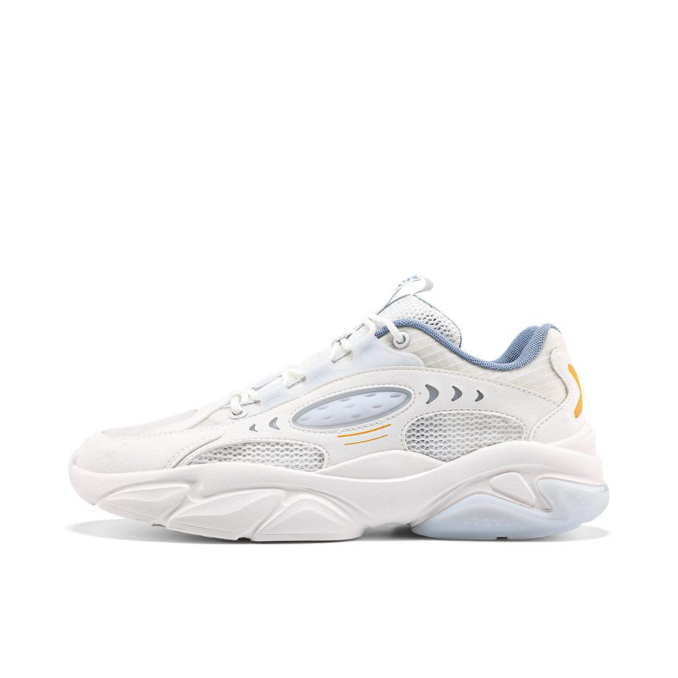 推荐商品：361°/361度 云舒 复古 透气 轻便 网面 软底 老爹鞋 羽毛白/玻璃蓝