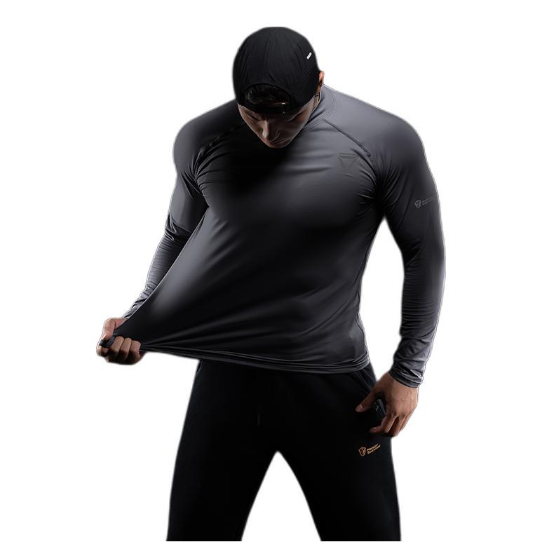 推荐商品：monster guardians 透气小高领网眼高弹紧身衣 AZC97 深灰