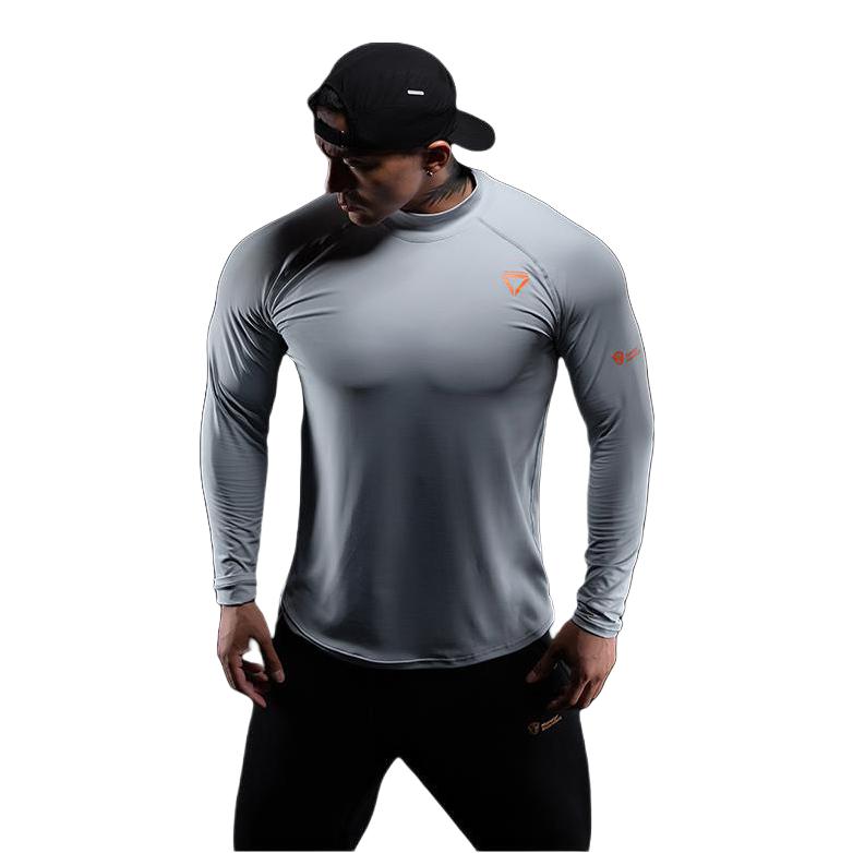 推荐商品：monster guardians 透气小高领网眼高弹紧身衣 AZC97 浅灰