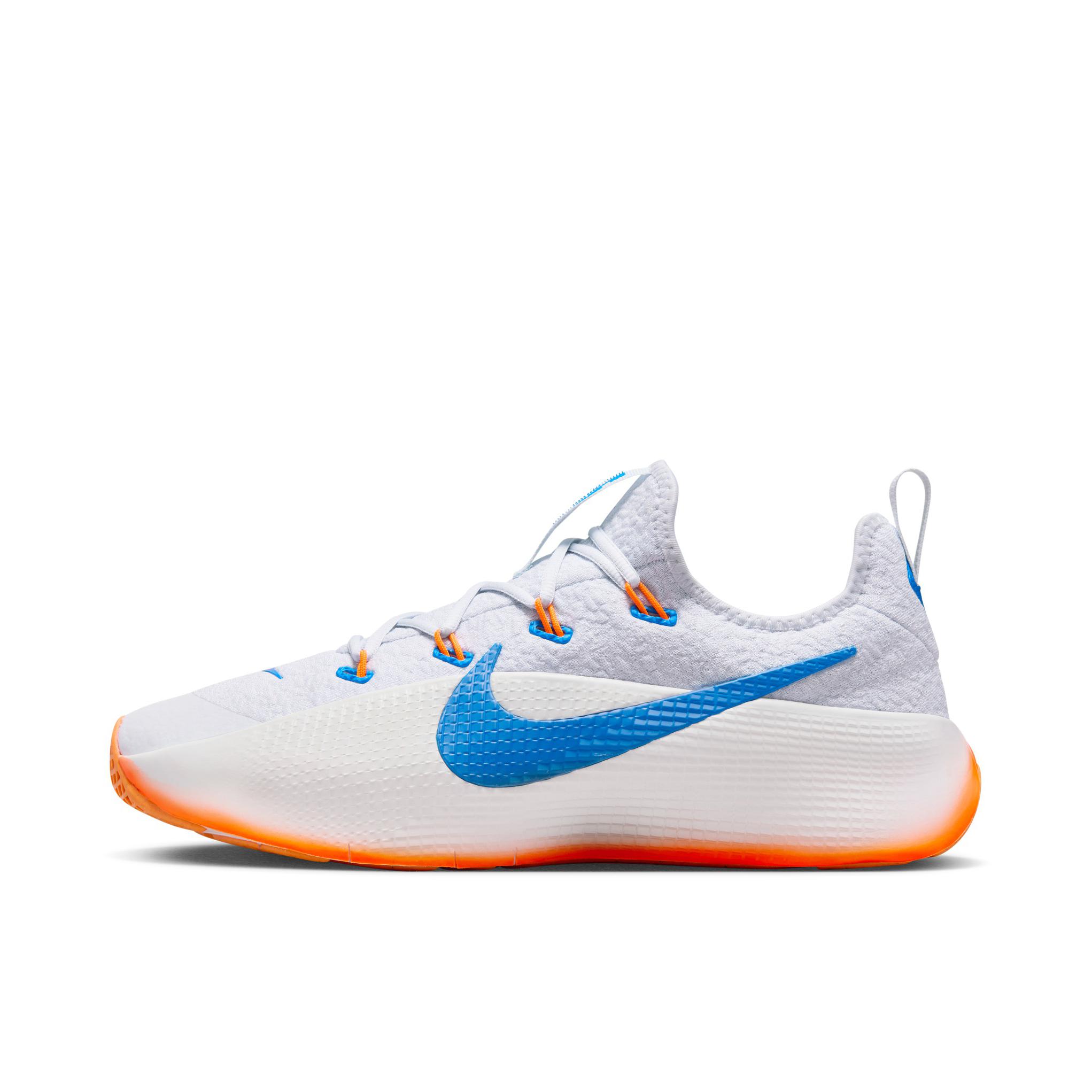 推荐商品：Nike  LeBron TR 1  抓地 防滑耐磨 舒适 低帮 跑步鞋 耐用 圆头 运动  训练鞋 白金色/清透蓝/山峰白/荷兰橙