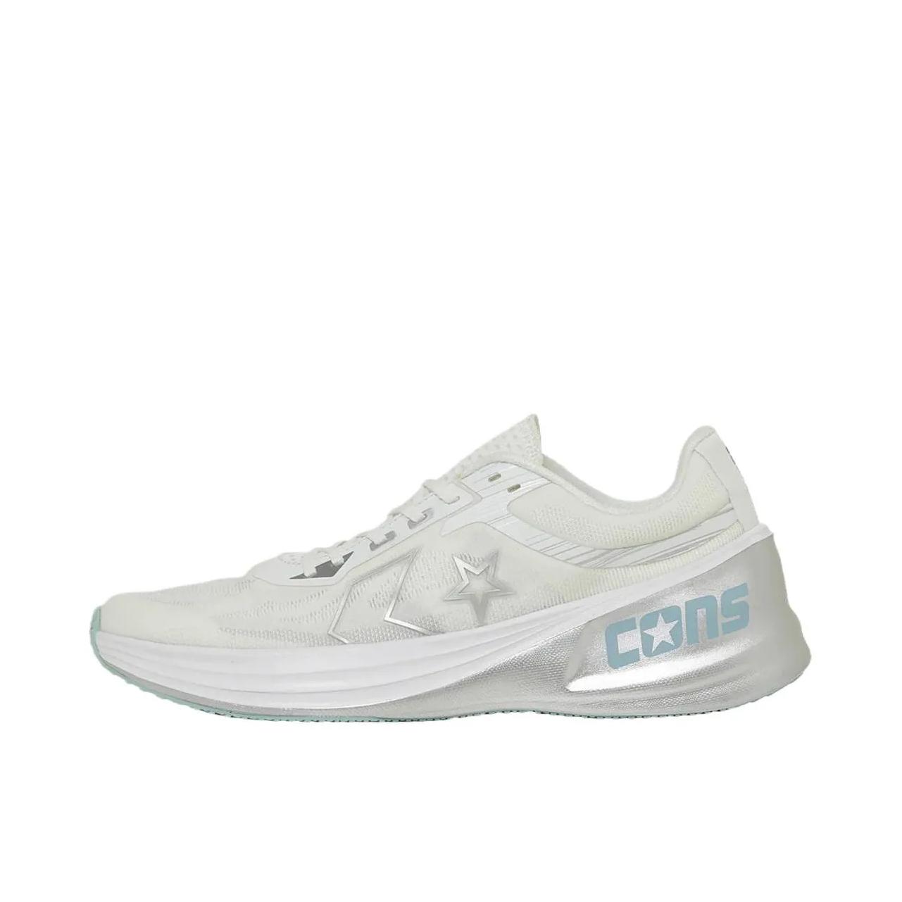 推荐商品：Converse/匡威 CONS RUNSLASH 2 减震 防滑 耐磨 透气 跑鞋 白色/银色