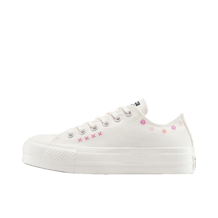 推荐商品：Converse/匡威 Chuck Taylor All Star Lift 帆布鞋 简约复古经典防滑耐磨舒适厚底圆头甜酷贴合松糕底流光风 女款/厚底/花卉