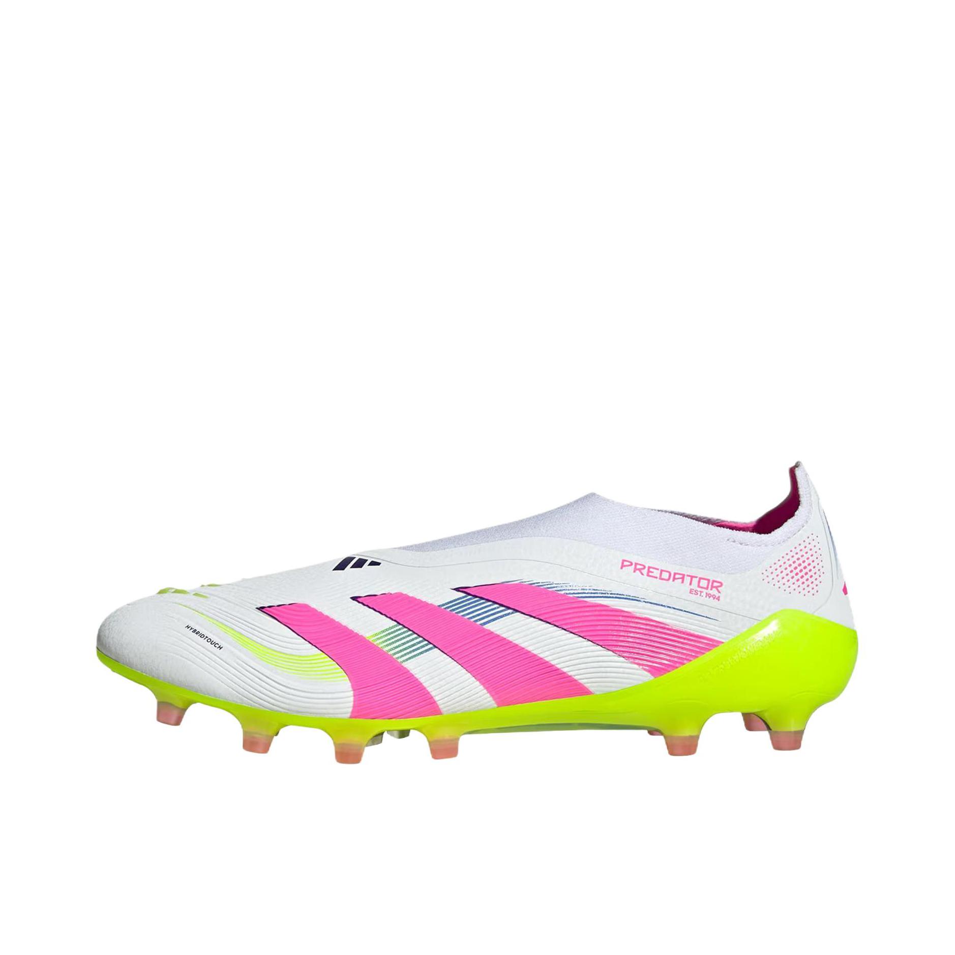 推荐商品：adidas PREDATOR ELITE LL AG 足球鞋 短钉人造草坪贴合 白色/浅粉色