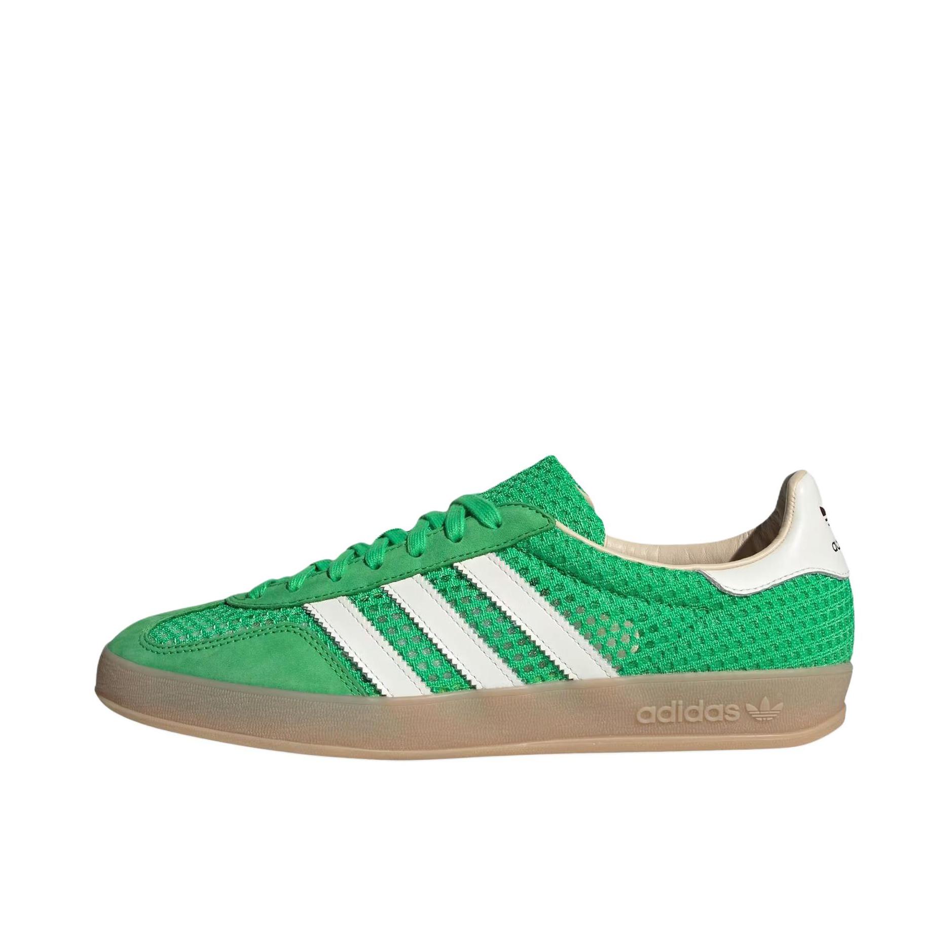 推荐商品：adidas Originals Gazelle Indoor T头鞋 德训鞋 板鞋 舒适缓震防滑耐磨绒面革复古 绿色/棕色