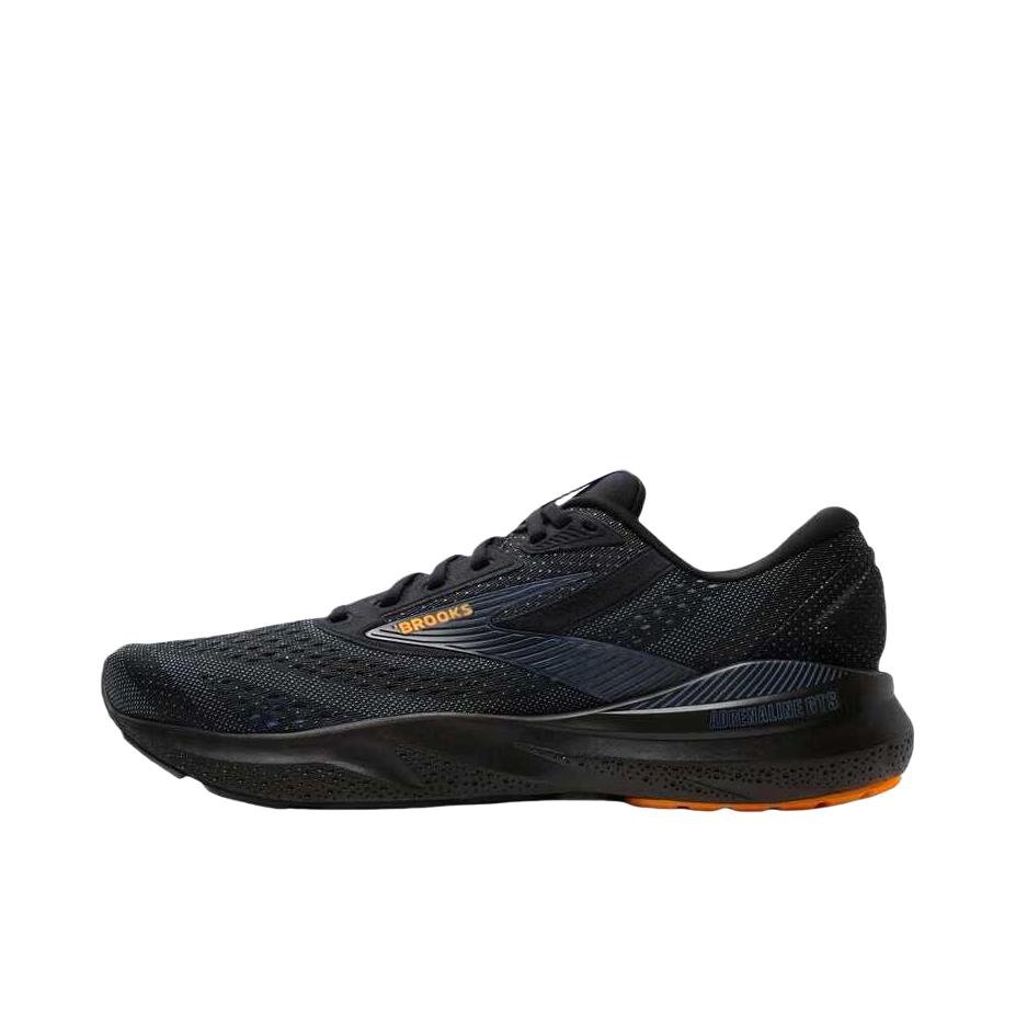推荐商品：Brooks/布鲁克斯 追岚 Adrenaline GTS 24 缓震支撑 舒适透气 防滑耐磨 百搭潮流 跑鞋 黑色/乡村蓝/桔红
