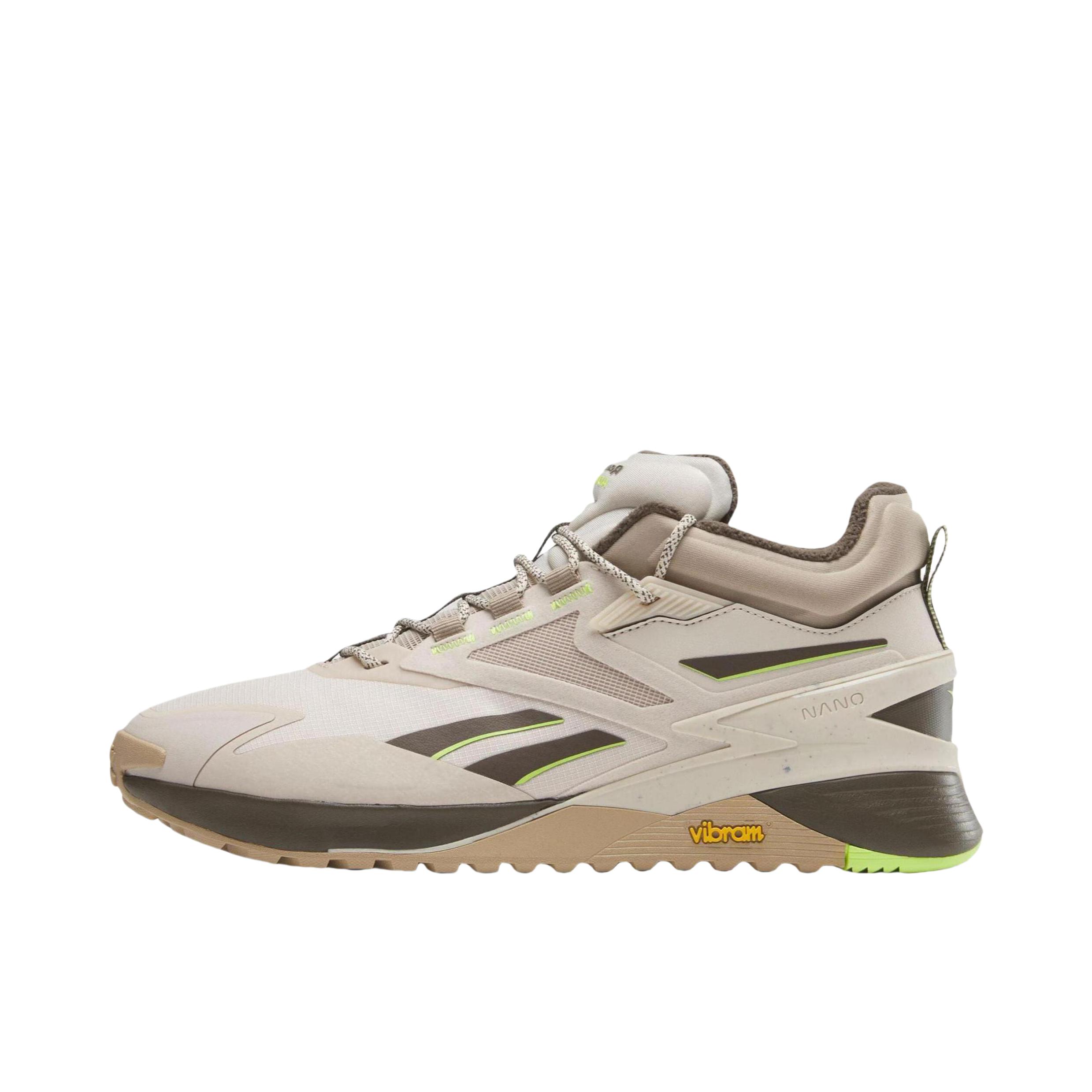 推荐商品：Reebok/锐步 Nano X3 减震防滑 舒适轻便 耐磨透气 不规则染 体能 百搭 力量训练 休闲运动 训练鞋 卡其色/浅棕色