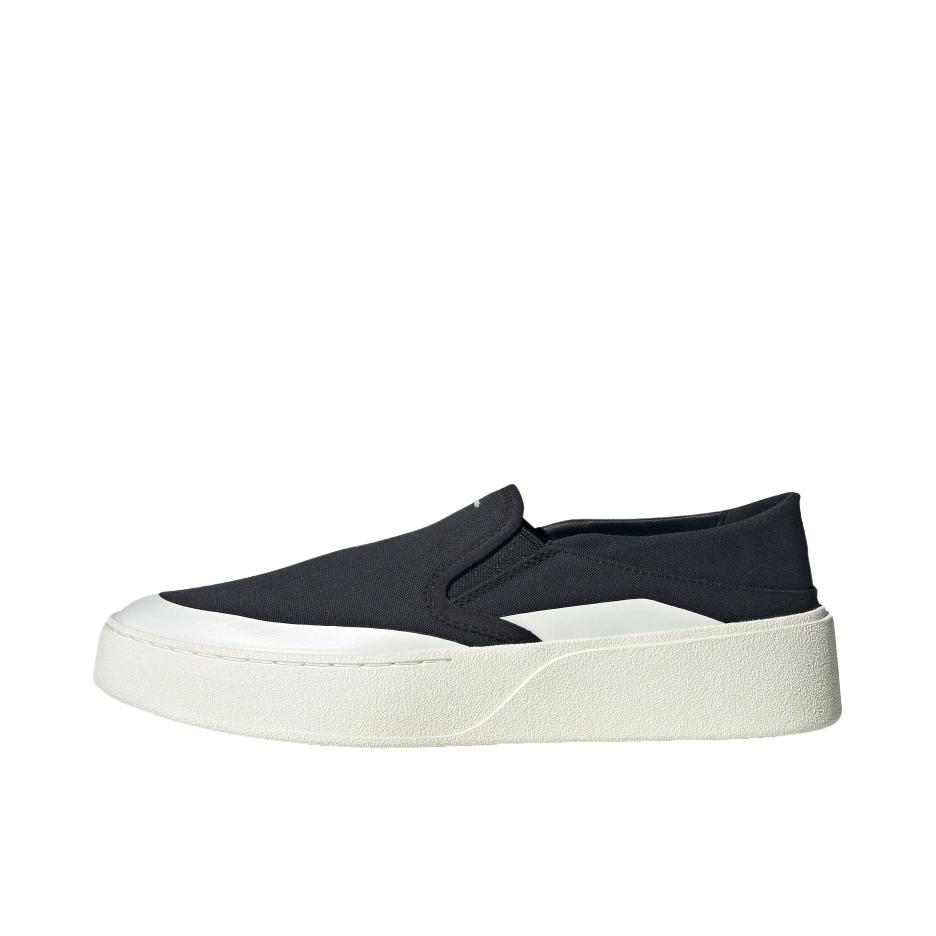 推荐商品：adidas LABCOURT LIGHT SLIP-ON 运动休闲鞋 一脚蹬防滑耐磨厚底低帮舒适百搭时尚简约 黑色/汉玉白
