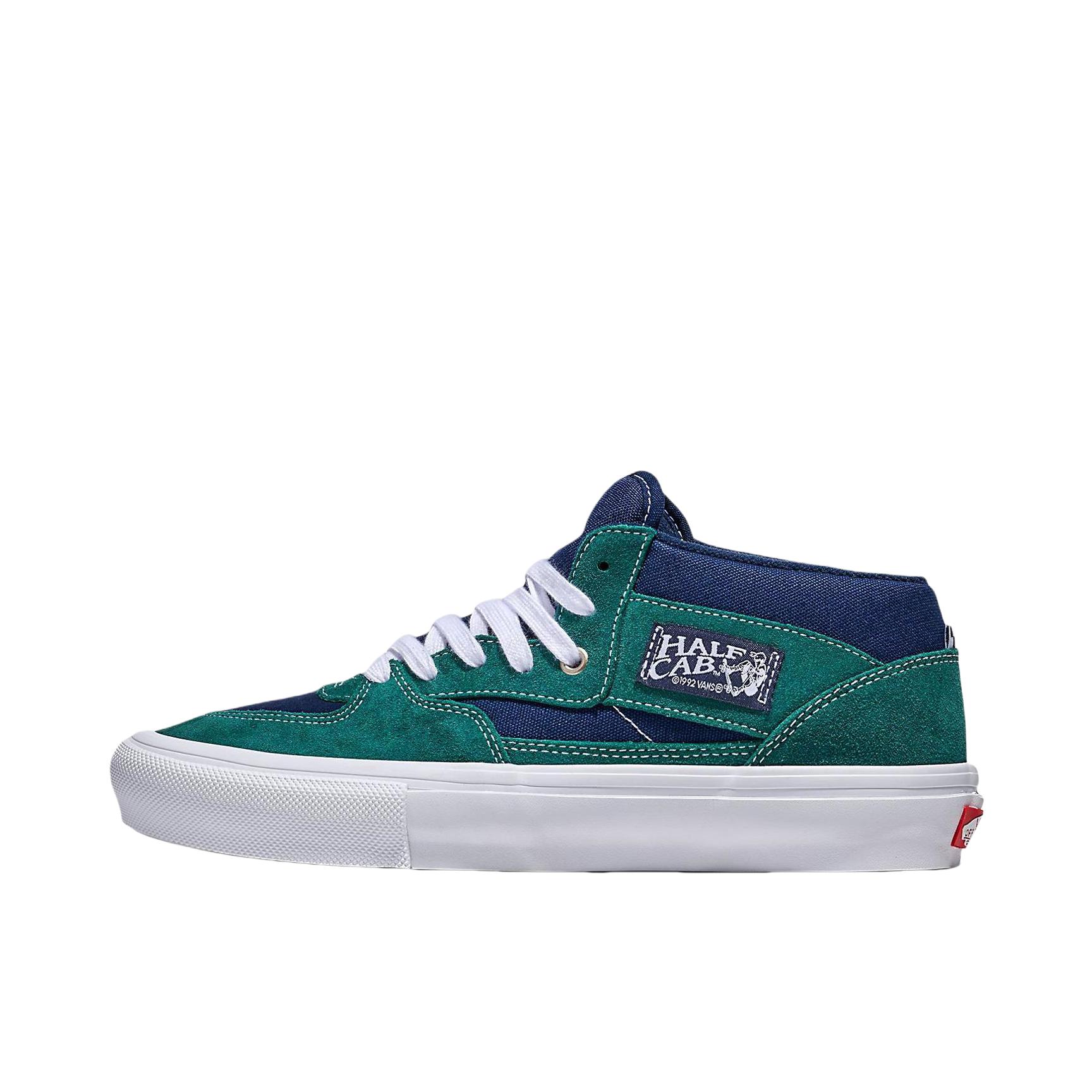 推荐商品：Vans/范斯 Skate Half 舒适百搭 美式 减震轻便 防滑耐磨 透气 帆布鞋 绿色/蓝色