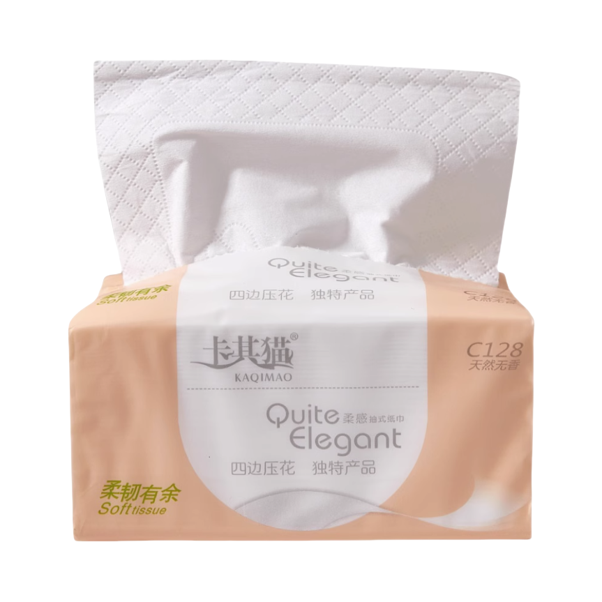 推荐商品：卡其猫 经典系列 5层 抽纸 128x180mm