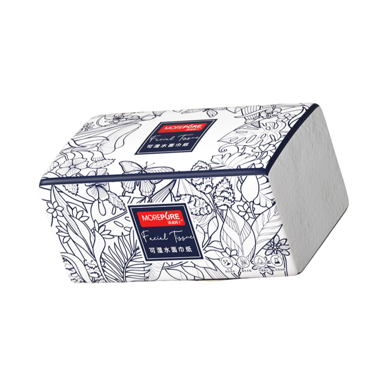 推荐商品：MOREPURE/清沐纯子 5层 幽蓝物语抽纸 180mm*160mm