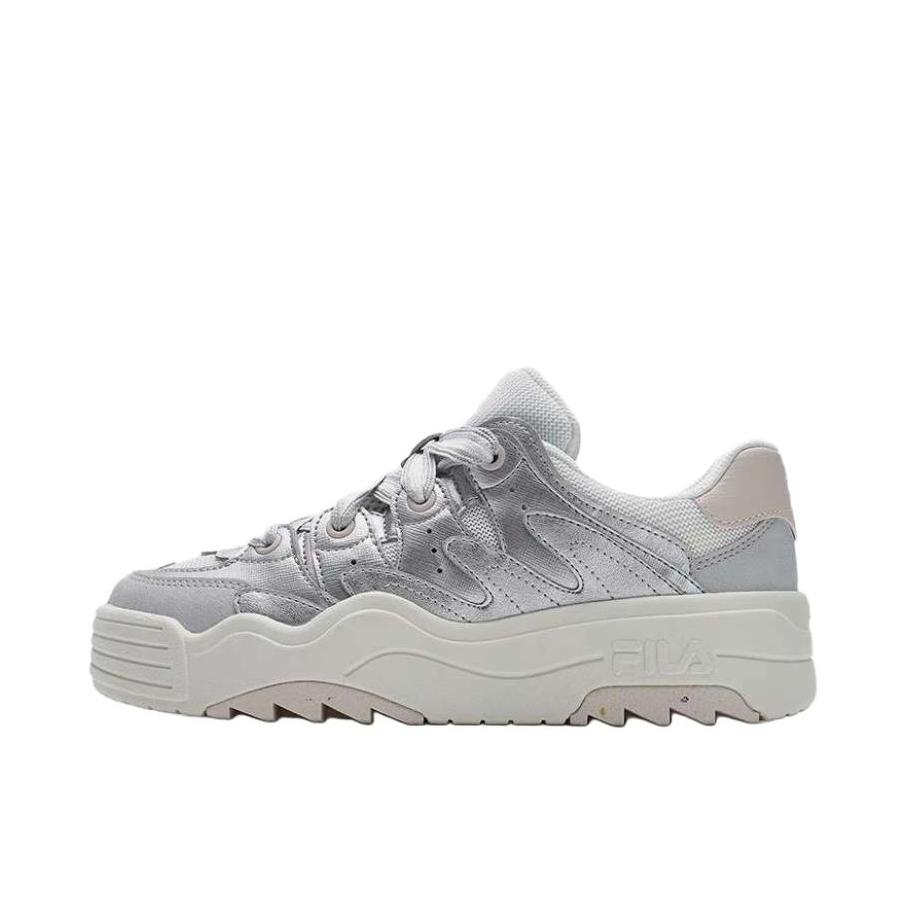 推荐商品：FILA/斐乐 MODERNO系列 摩登 简约 运动风 复古风 板鞋 女款/银色