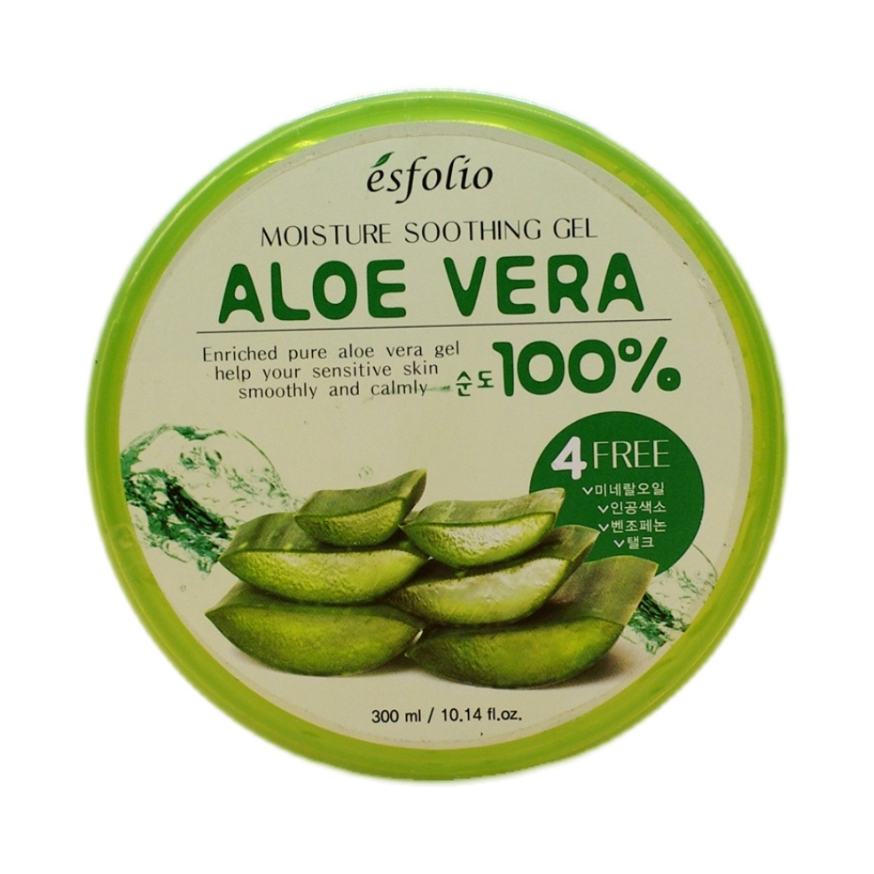 推荐商品：esfolio 100%补水芦荟胶 抗痘淡印