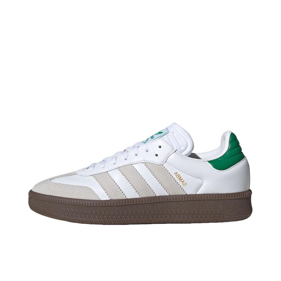 推荐商品：adidas Originals Samba XLG T头鞋 德训鞋 板鞋 复古增高防滑耐磨 白色/符点灰/绿色