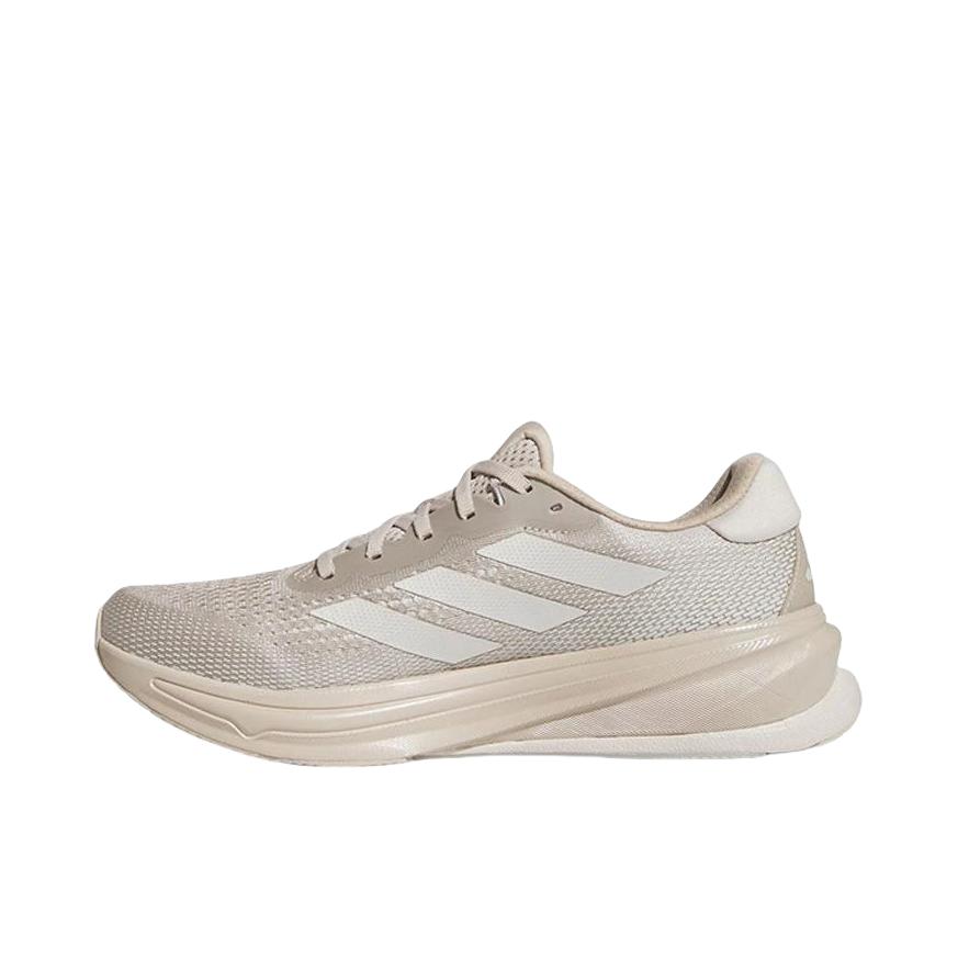 推荐商品：adidas Supernova Rise 跑鞋 减震支撑稳定回弹慢跑圆头美观随心畅跑贴合 米色/白色