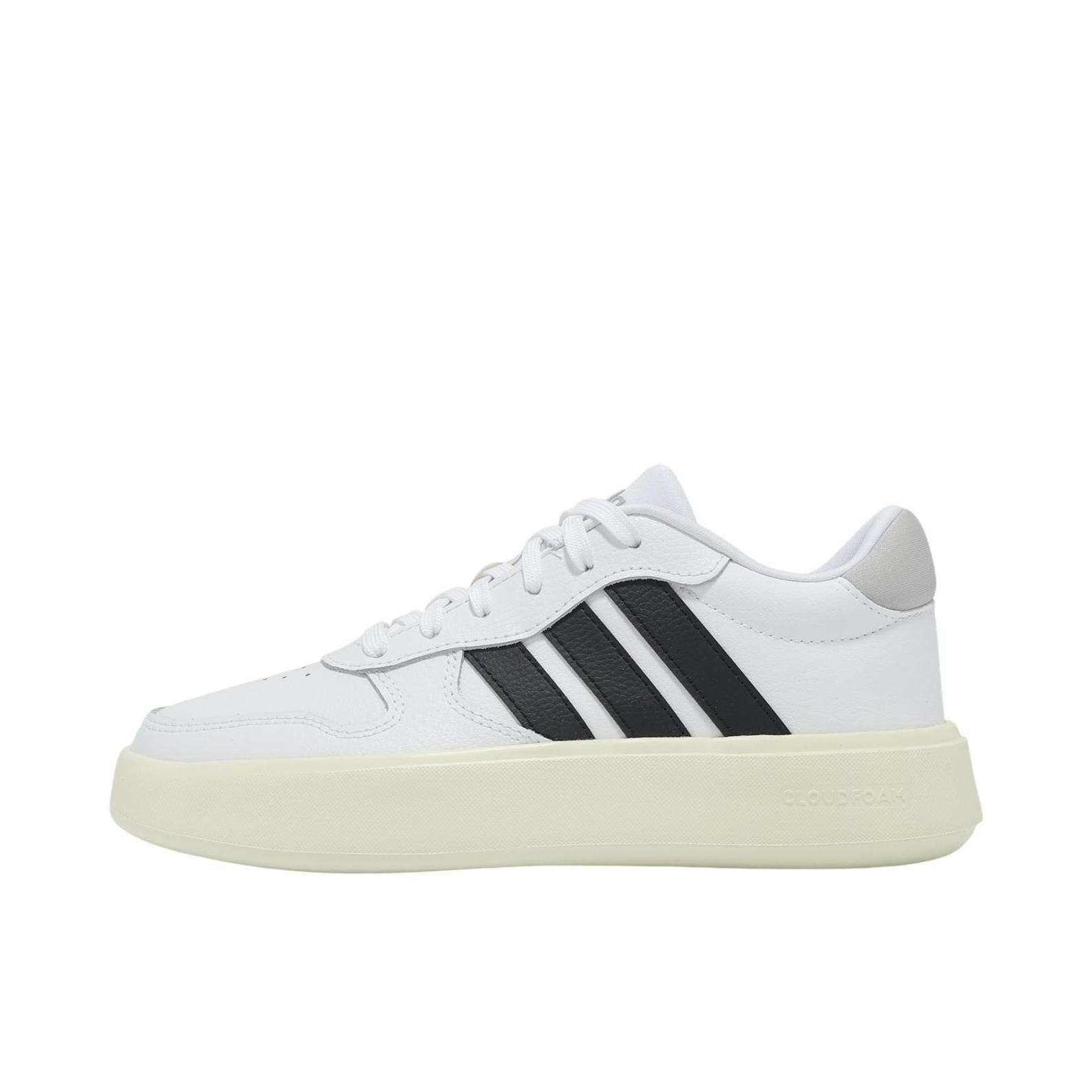 推荐商品：adidas Litecourt T头鞋 板鞋 防滑耐磨舒适透气复古低帮轻运动 云白色/黑色/灰色 
