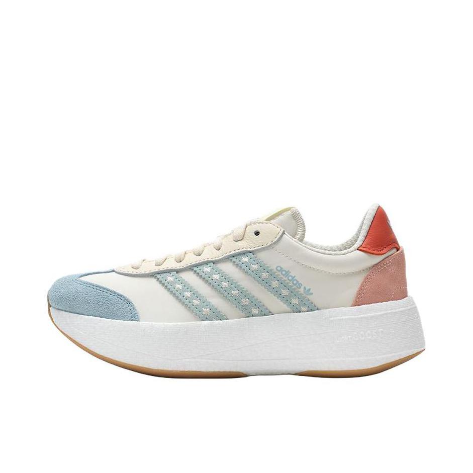 推荐商品：adidas Originals RETROPY E5 跑鞋 缓震透气复古 乳白色/烟灰绿/黑色