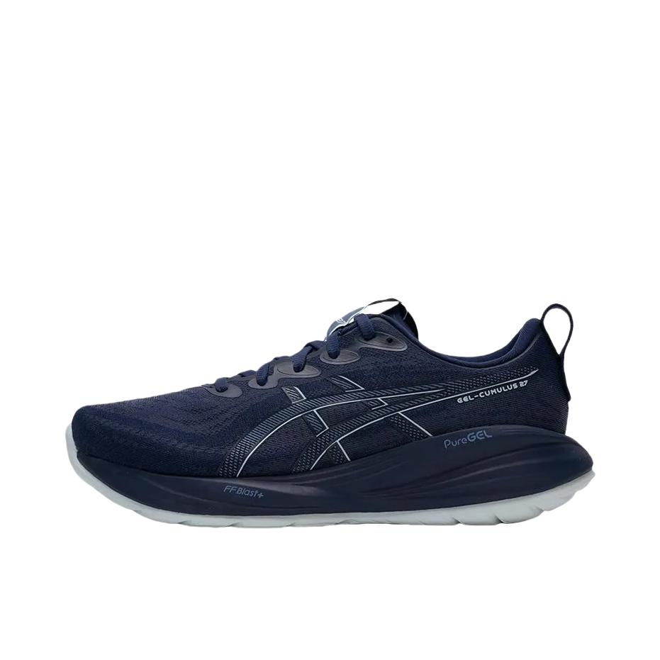 推荐商品：Asics/亚瑟士 Gel-Cumulus 27 百搭 防滑 耐磨 低帮 跑鞋 墨色/蓝色