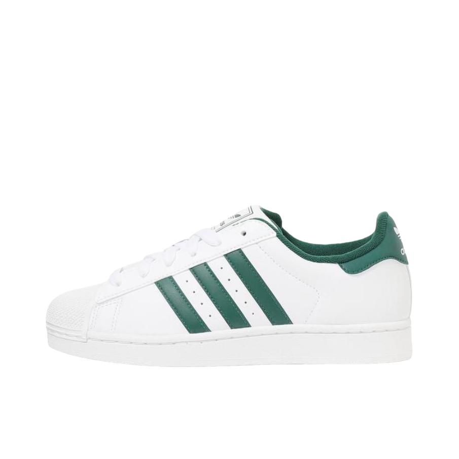 推荐商品：【宋雨琦同款】 adidas Originals Superstar 板鞋 轻便贝壳头薄底舒适百搭耐磨 纯白色/深绿色