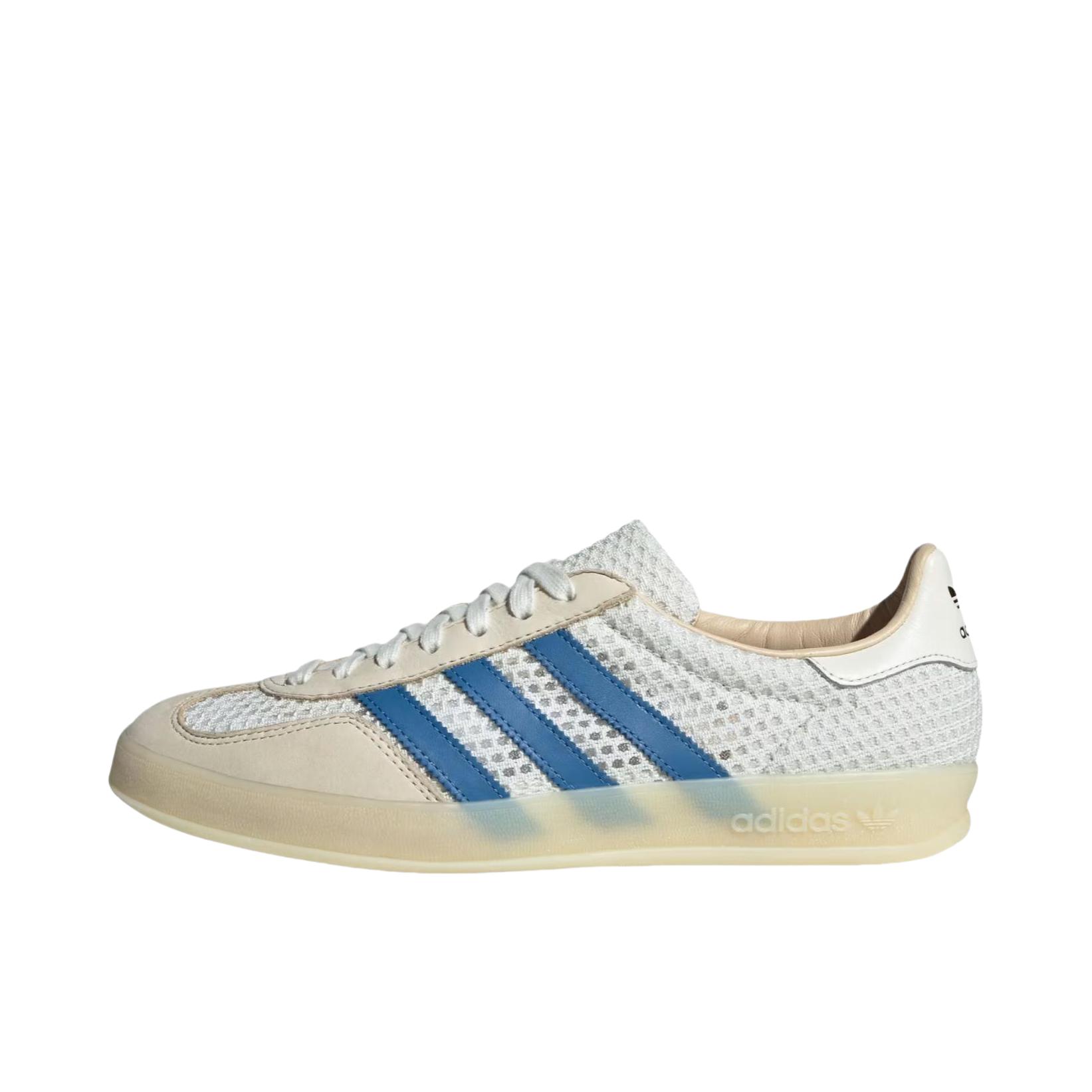 推荐商品：adidas Originals Gazelle Indoor T头鞋 德训鞋 板鞋 舒适缓震防滑耐磨绒面革复古 米色/白色