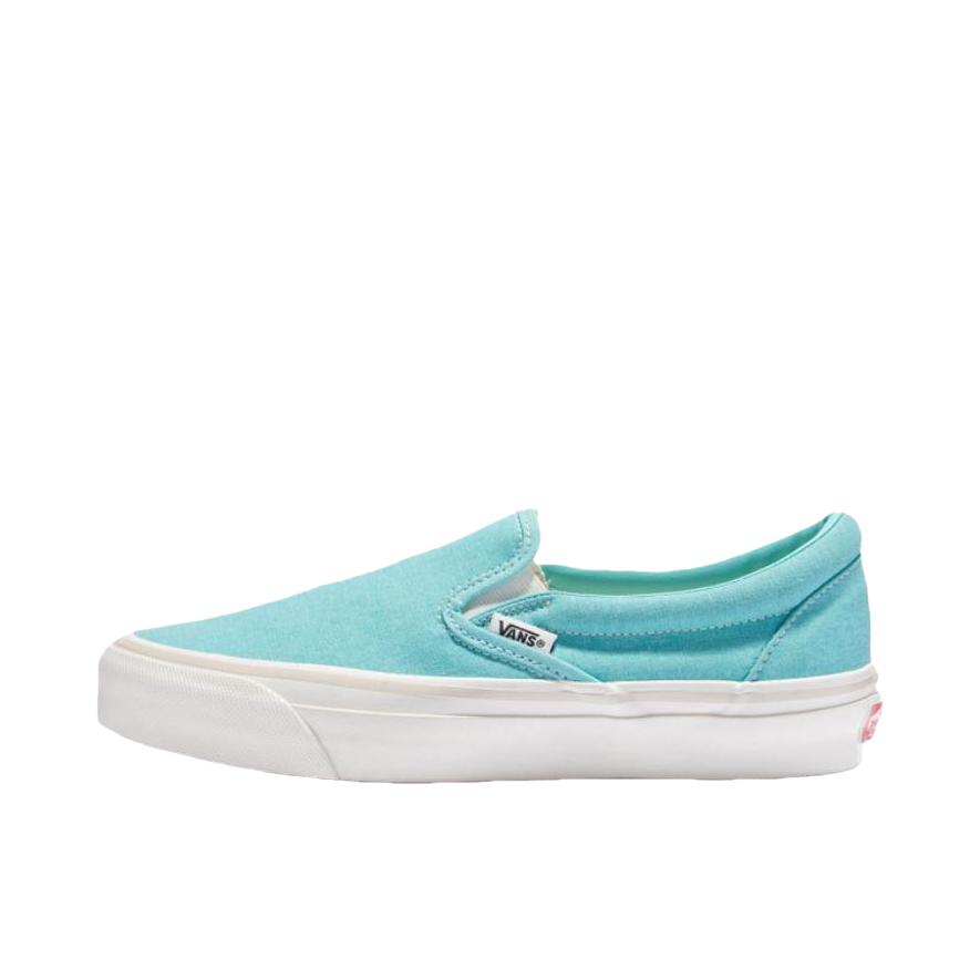 推荐商品：Vans/范斯 Classic Slip-on 防滑 简约 棋盘格 一脚蹬 百搭 休闲 帆布鞋 女款/天蓝色