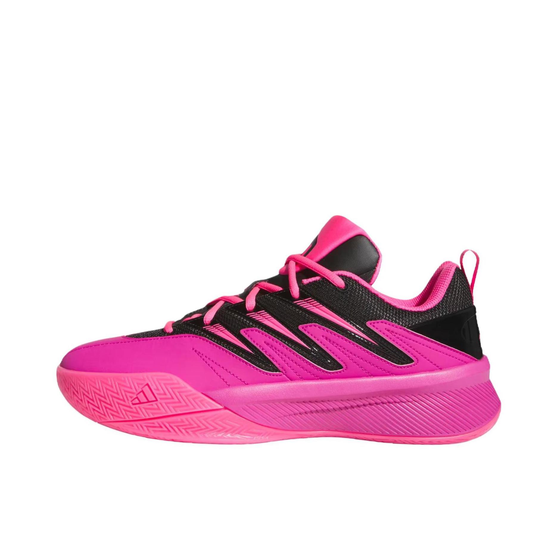 推荐商品：adidas Dame Certified 3 篮球鞋 防滑厚底耐用回弹 粉色/黑色